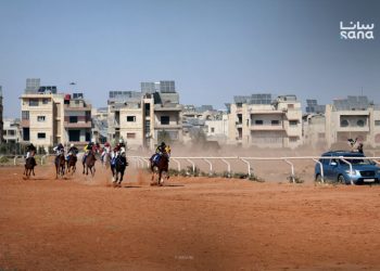 الجمعية السورية للخيول العربية الأصيلة تقيم السباق السابع في مهرجان ربيع حماة