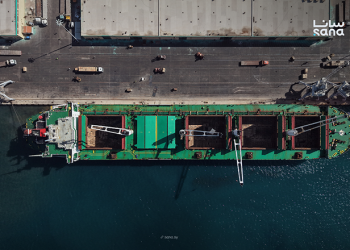 مرفأ اللاذقية يستقبل باخرة عملاقة محملة بنحو17ألف طن من الخشب