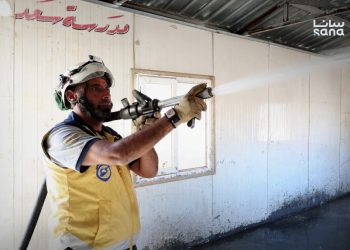 الدفاع المدني السوري ينفذ أعمالاً خدميةً في 96 مدرسة بمحافظة حماة