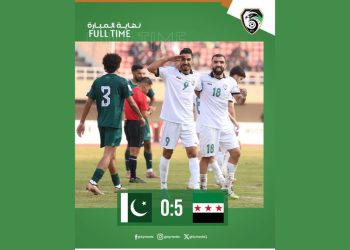 منتخب سوريا لكرة القدم يتغلب على نظيره الباكستاني بتصفيات كاس آسيا