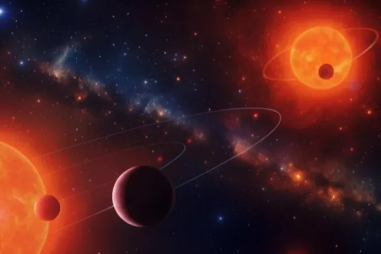 تصور العلماء عن شكل النظام النجمي الثنائي "توي 2267" (جامعة لييج)