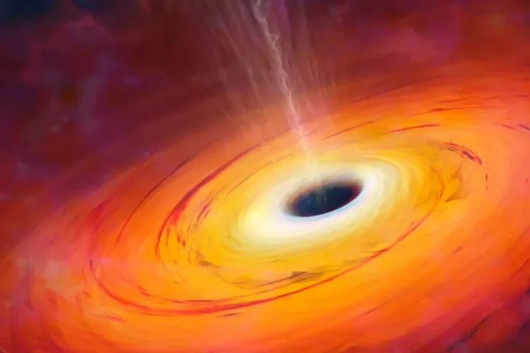 تصميم فني يحاكي شكل ثقب أسود (غيتي إيميجز)