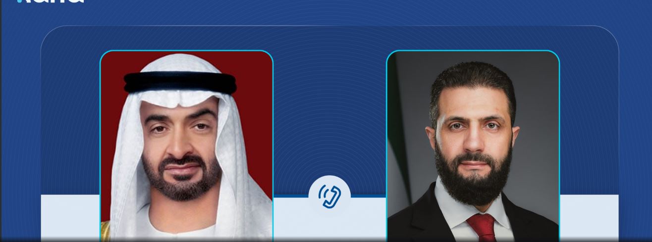 الرئيس الشرع يبحث مع نظيره الإماراتي تعزيز التعاون الثنائي والتطورات الإقليمية